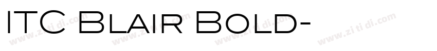 ITC Blair Bold字体转换